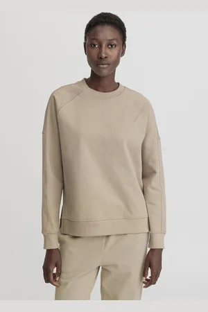 hessnatur Damen Sweatshirt Oversize aus Bio-Baumwolle - beige GrösseXS