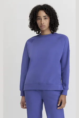 hessnatur Damen Sweatshirt Oversize aus Bio-Baumwolle - blau GrösseS