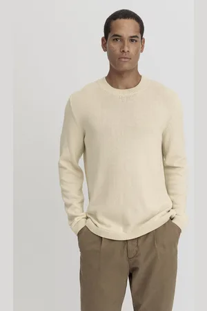 hessnatur Herren Pullover Regular aus Bio-Baumwolle mit Bio-Merinowolle - naturfarben Grösse48