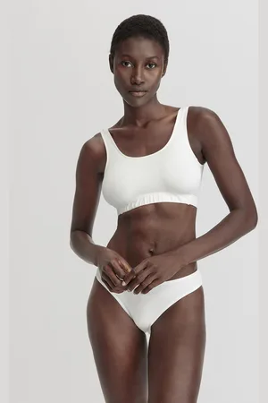 hessnatur Damen Bustier mit Softbund COTTON FEEL aus Bio-Baumwolle - weiß Grösse36