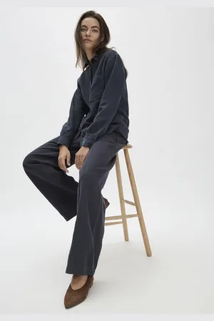 hessnatur Damen Ballerina aus chromfrei gegerbtem Nubuk-Leder - braun Grösse36