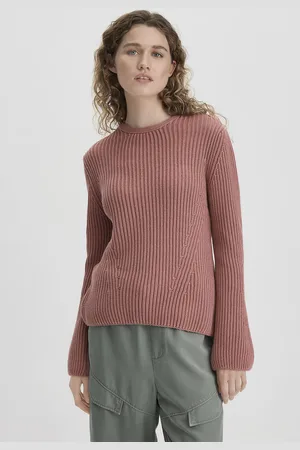 hessnatur Damen Strick Pullover Regular aus Bio-Baumwolle - braun GrösseL