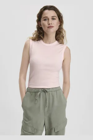 hessnatur Damen Softrib Top Fitted aus Bio-Baumwolle und TENCEL™ Modal - rosa Grösse34