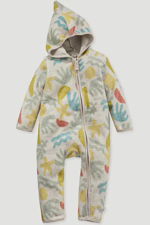 hessnatur Baby Fleece Overall Regular aus Bio-Baumwolle - grün Grösse50/56