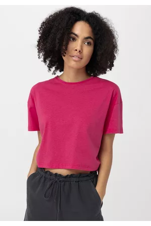 hessnatur Damen T-Shirt aus Bio-Baumwolle mit Hanf - lila Grösse42