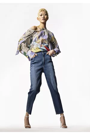 hessnatur Damen WUNDERKIND X Jeans Barrel Leg aus Bio-Denim - blau Grösse25/30