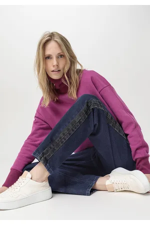 hessnatur Damen Jeans NELE Mid Rise Barrel Leg aus Bio-Denim - blau Grösse30/30