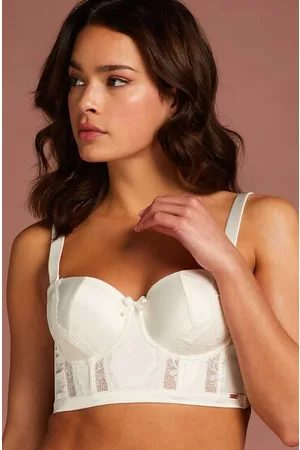 Hunkemöller Damen Bügel BHs - Gepolsterter Longline-Bügel-BH Florencia Weiß