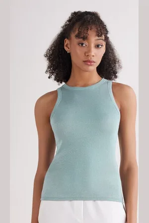 intimissimi Top aus gerippter Lamé-Baumwolle Frau Größe L