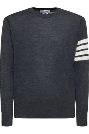 Thom Browne Wollpullover Mit Rundhalsausschnitt Und Streifen