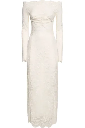 Paco rabanne Midikleid Aus Spitze Mit Carmenausschnitt