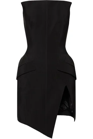 MUGLER Trägerloses Minikleid Mit Taillierter Taille