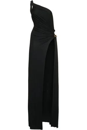 Dsquared2 Langes Viskosesamtkleid Mit Einem Träger