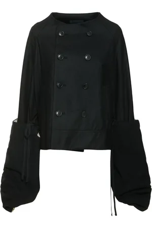 YOHJI YAMAMOTO Kurzer Mantel Mit Fellärmeln