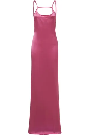 Jacquemus Langes Kleid Aus Viskose-satin „la Robe Mentalo“