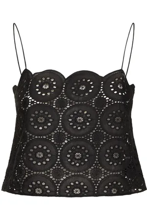 MATTEAU Trägeroberteil Aus Broderie Anglaise