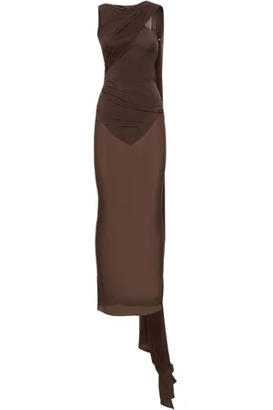 The Attico Transparentes, Langes Kleid Mit Schalfläche