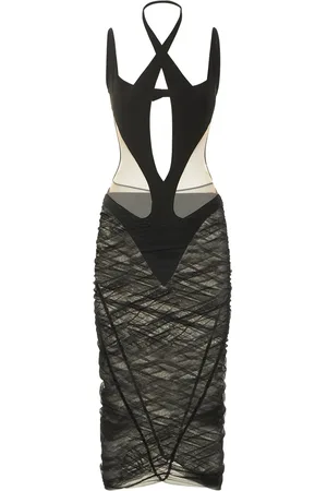 MUGLER Midikleid Aus Tüll
