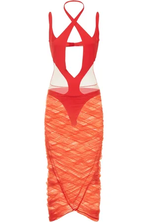 MUGLER Midikleid Aus Tüll