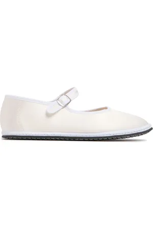 VIBI VENEZIA 10mm Mary Jane Snow White Silk Slippers