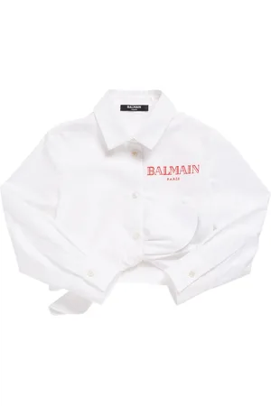 Balmain Kurzes Hemd Aus Baumwollpopeline