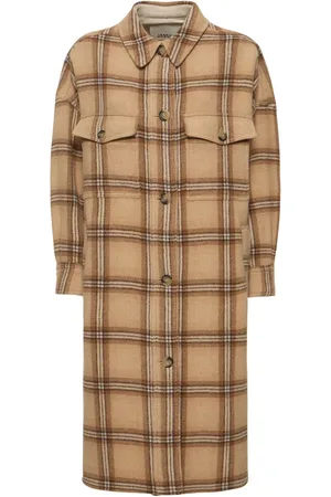 Isabel Marant Karierter Mantel Aus Wollgemisch „fontizia“