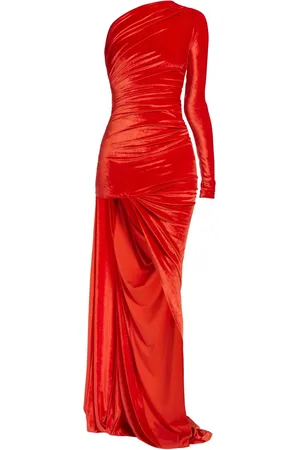 Balenciaga Langes Kleid Aus Baumwollsamt