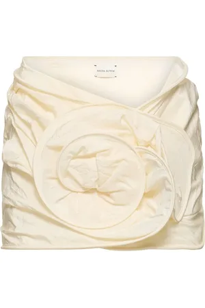 MAGDA BUTRYM Midirock Aus Viskosejersey Mit Drapierung Und Rose