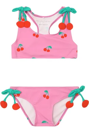 Stella McCartney Poly-bikini Mit Kirschmuster Und Applikation