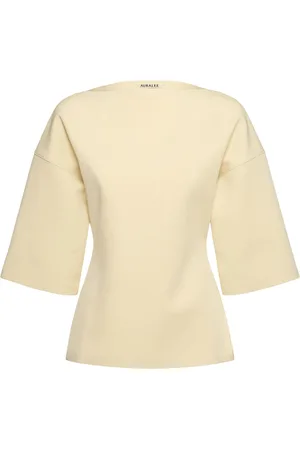 Auralee Jersey-oberteil Mit U-boot-ausschnitt