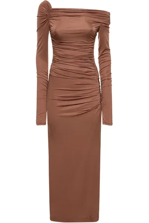 Helmut Lang Langes Kleid Aus Stretch-viskose „luster“