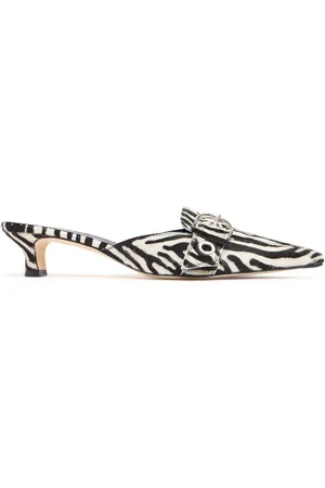 Aeyde 35mm Danielle Zebra Pony Skin Mules