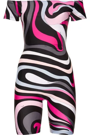 Puccini Mini-jumpsuit Aus Lycra Mit Druck