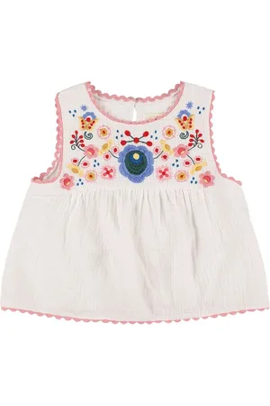 Louise Misha Besticktes Tanktop Aus Baumwollflor