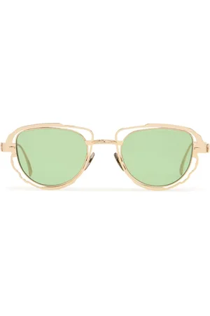 KUBORAUM Runde Sonnenbrille Aus Metall „h02“