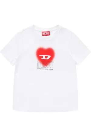 Diesel Bedrucktes T-shirt Aus Baumwolljersey