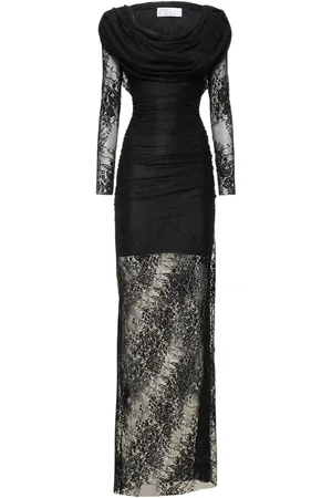 GIUSEPPE DI MORABITO Langes Kleid Mit Stretch-spitze Und Kapuze