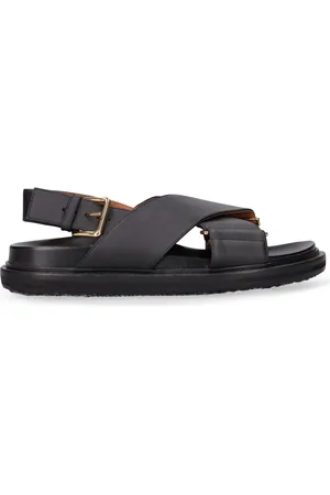Marni 20mm Hohe Sandalen Aus Leder „fussbett“