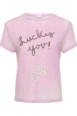 RE/DONE Printed Cotton Blend Jersey T-shirt