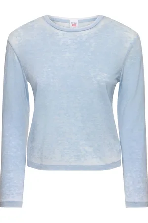 RE/DONE Cotton Blend Long Sleeve Boxy T-shirt