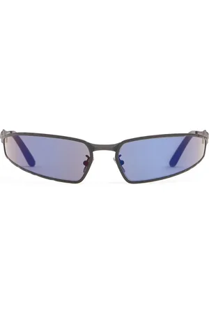 KUBORAUM Matte, Schwarze Acetat-sonnenbrille H34"
