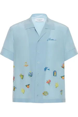 Casablanca Seidenhemd Mit Icons-stickerei