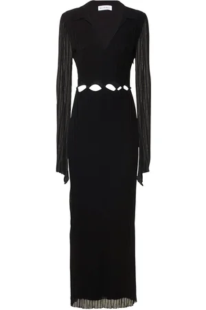 Mach & Mach Kleid Aus Stretch-viskosestrick Mit Ausschnitt