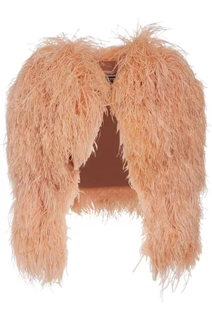 Dolce & Gabbana Damen Crop Jacken - Ostrich Feathers Crop Jacket