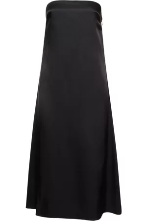 ANINE BING Damen Midikleider - Megan Strapless Silk Satin Midi Dress