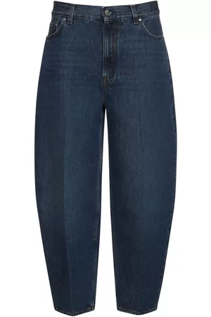 Totême Damen Tapered Jeans - Tapered Cotton Denim Wide Jeans