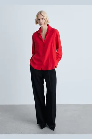 MANGO Fließendes Lyocell-Hemd - Damen - S