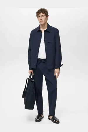 MANGO Jacke aus Baumwoll-Seersucker - Herren - L