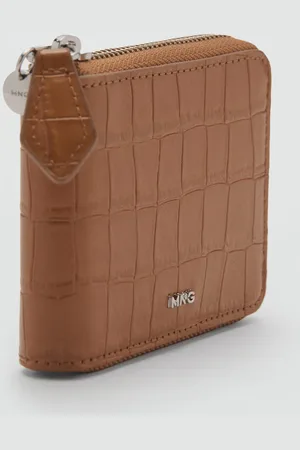 MANGO Mini-Brieftasche mit Krokoleder-Effekt - Damen - Einheitsgröße