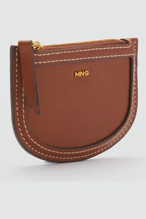 MANGO Mini ovaler Kartenhalter in Ledereffekt - Damen - Einheitsgröße